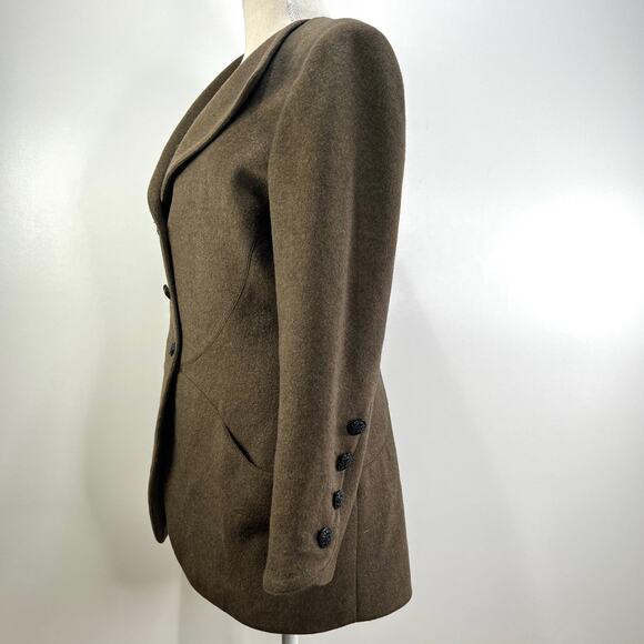 Calvin Klein Wool Blazer Green Preppy Corpcore - Picture 4 of 7